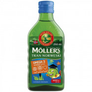 Купить Рыбий жир Меллер Moller omega 3 (Mollers) раствор с фруктовым вкусом Европа флакон 250мл в Уфе